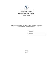 Vidaus auditorių funkcijos bei kompetencijos