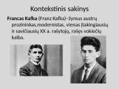 F.Kafka biografija ir kūryba skaidrės 3 puslapis