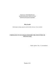 Formaliojo suaugusiųjų švietimo organizavimas ir institucijos