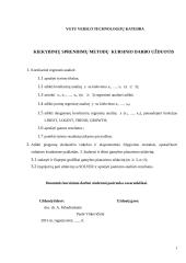 Kiekybinių sprendimų metodų kursinis darbas 2 puslapis