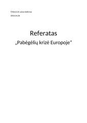 Referatas „Pabėgėlių krizė Europoje“