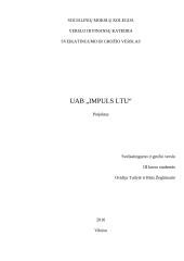UAB "Impuls LTU" situacijos analizė