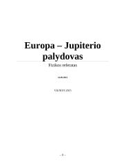 Europa - Jupiterio palydovas