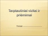 Tarptautiniai vizitai ir priėmimai 1 puslapis