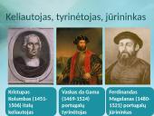 Didieji geografiniai atradimai skaidrės 3 puslapis