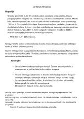 Antano Strazdo biografija