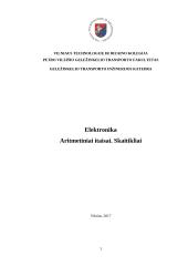 Aritmetiniai įtaisai. Skaitikliai