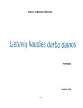 Lietuvių liaudies darbo dainos