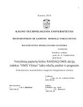 Vertybinių popierių biržos NASDAQ OMX akcijų indekso "OMX Vilnius" laiko eilučių analizė ir prognozės 2 puslapis