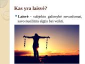 Laisvės samprata žmogaus gyvenime 3 puslapis