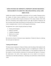 The role of human resource management in Johnson & Johnson 12 puslapis