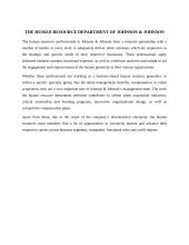 The role of human resource management in Johnson & Johnson 4 puslapis