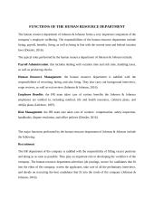 The role of human resource management in Johnson & Johnson 5 puslapis