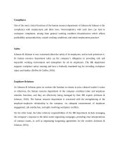 The role of human resource management in Johnson & Johnson 7 puslapis
