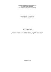 Vidaus auditas: reikšmė, tikslai, reglamentavimas
