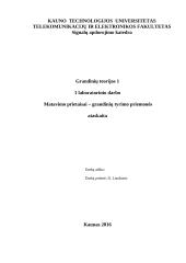 Matavimo prietaisai – grandinių tyrimo priemonės. Laboratorinis darbas