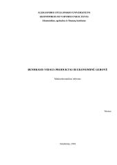 BVP ir ekonominė gerovė 2011-2015