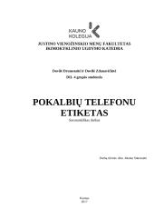Pokalbių telefonu etiketas
