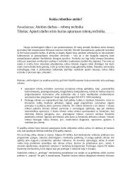 Ateities darbas – robotų technika
