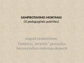 ﻿Samprotavimo mokymas