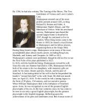 William Shakespeare's live 3 puslapis