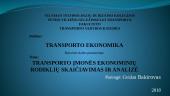 Transporto įmonės ekonominių rodiklių skaičiavimas ir analizė