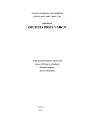 Referatas. Smurtas prieš vaikus