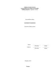 Vadyba. Literatūros šaltinių analizė