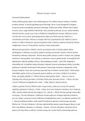 Milošas, Lietuva ir Europa