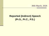 Reported (Indirect) Speech