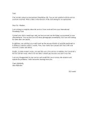 Letter: asking for an explanation 1 puslapis