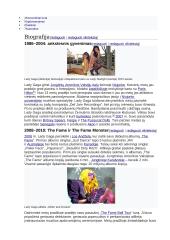 Lady Gaga gyvenimo aprašymas 3 puslapis