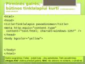 HTML svetainės kūrimo pamoka 2 puslapis
