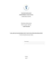 UAB "X" 2013m. pelningumo prognozė