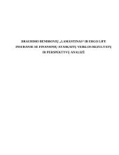 Draudimo bendrovių „Lamantinas“ ir ERGO LIFE INSURANSE SE finansinių ataskaitų veiklos rezultatų ir perspektyvų analizė
