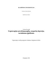 Ergoterapijos poveikis paauglių, sergančių depresija, socialiniams įgūdžiams