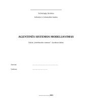 Agentinės sistemos modeliavimas 1 puslapis
