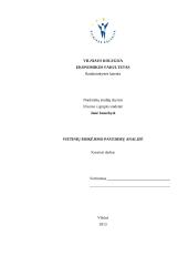 Vietinių pavedimų analizė