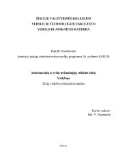 Žinių vadybos seminarinis darbas
