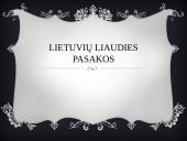 Lietuvių liaudies pasakos bei jų rūšys