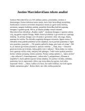 Justino Marcinkevičiaus teksto analizė