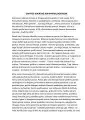 Gamtos įvairovė romantikų kūryboje