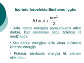 Planko kvantų hipotezė. Fotoefektas. 10 puslapis