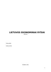 Lietuvos ekonominiai ryšiai