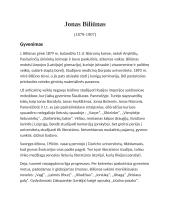 Jonas Biliūnas konspektas