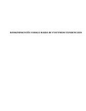Bankininkystės verslo raida ir vystymosi tendencijos