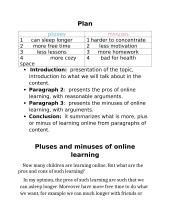 Pluses and minuses of online learning