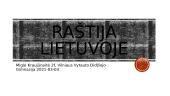 Raštija Lietuvoje