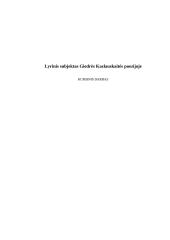 Lyrinis subjektas Giedrės Kazlauskaitės poezijoje