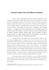 Socialinės utopijos tema Jono Biliūno novelistikoje